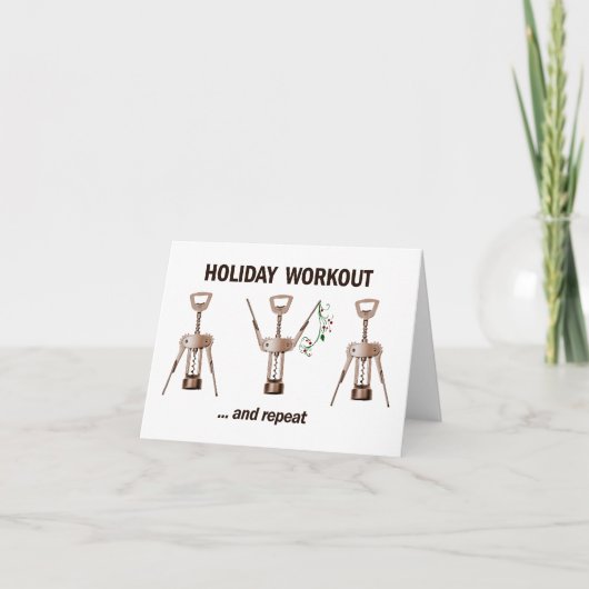 Holiday Workout Feestdagen Kaart (Voorkant)