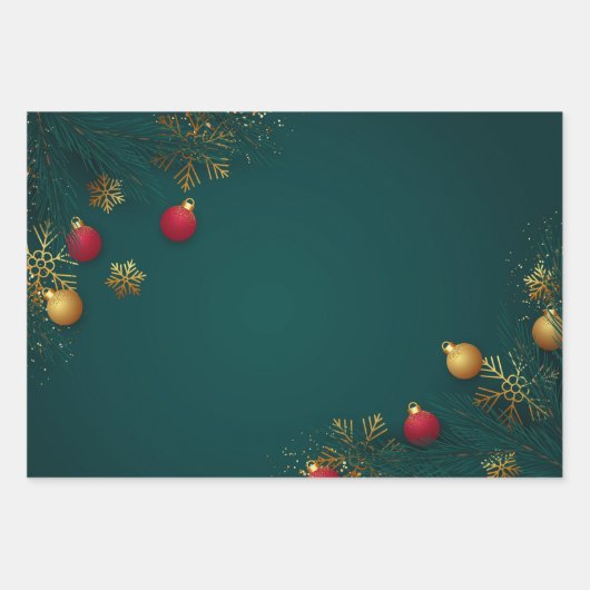 Holiday Wrapping Paper Flat Sheet Set of 3 (Voorkant)