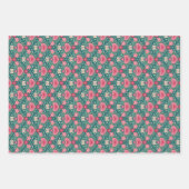 Holiday Wrapping Paper Set – Hearts & Flowers  (Voorkant)