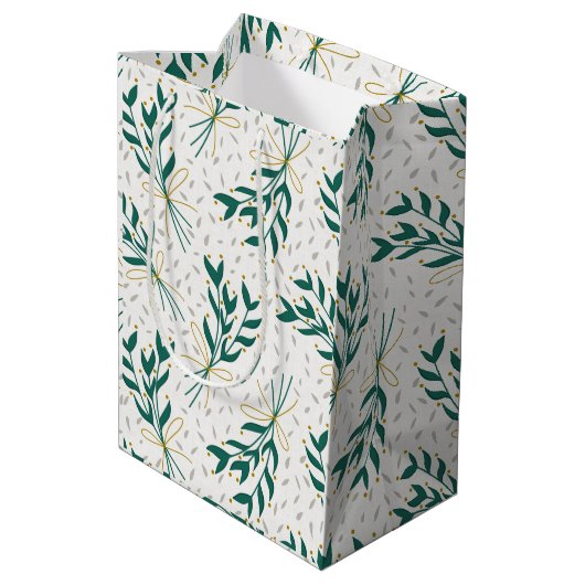 Holiday Wrapping Paper Sheets Medium Cadeauzakje (Achterkant Gekanteld)