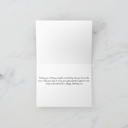 Holiday Wrapping Party Kaart (Binnen)