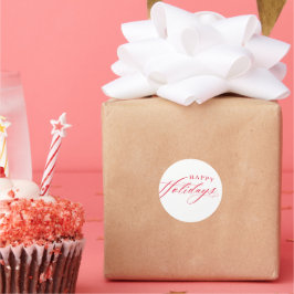 HOLIDAY WRAPPING Prettige feestdagen schattig eleg Ronde Sticker