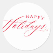 HOLIDAY WRAPPING Prettige feestdagen schattig eleg Ronde Sticker (Voorkant)