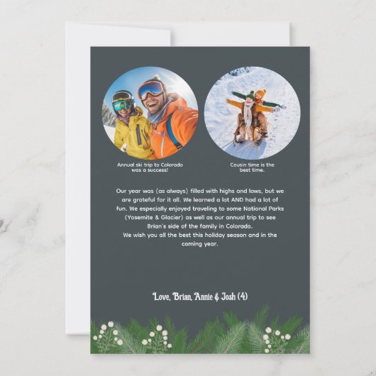 Holiday Wreatfoto Card Feestdagenkaart (Achterkant)