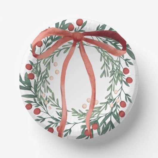 Holiday Wreath Bowls Papieren Kommen (Voorkant)