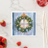Holiday Wreath Christmas Watercolor Servet (Insitu)