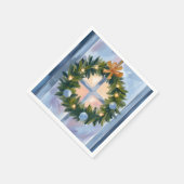 Holiday Wreath Christmas Watercolor Servet (Hoek)