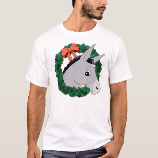 Holiday Wreath Donkey T-shirt (Voorkant)