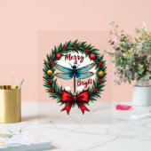 Holiday Wreath Dragonfly Acryl Bord (Huwelijk)