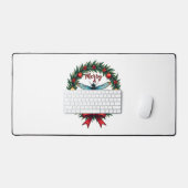 Holiday Wreath Dragonfly Bureaumat (Keyboard & Muis)