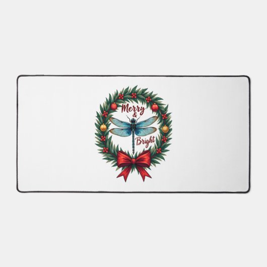 Holiday Wreath Dragonfly Bureaumat (Voorkant)