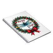 Holiday Wreath Dragonfly Notitieboek (Rechterzijde)