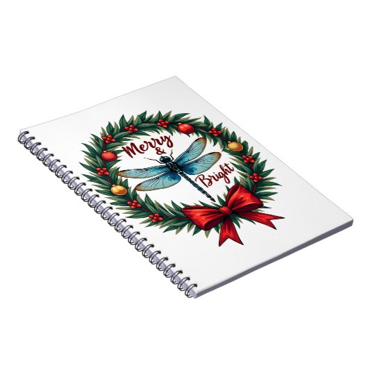 Holiday Wreath Dragonfly Notitieboek (Rechterzijde)