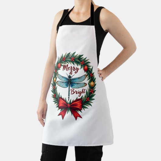 Holiday Wreath Dragonfly Schort (Insitu)