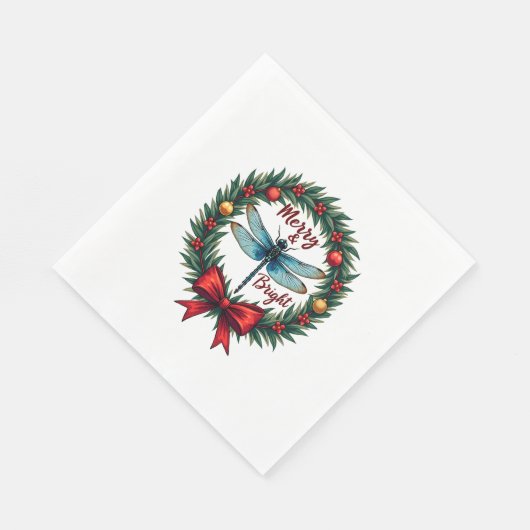 Holiday Wreath Dragonfly Servet (Hoek)