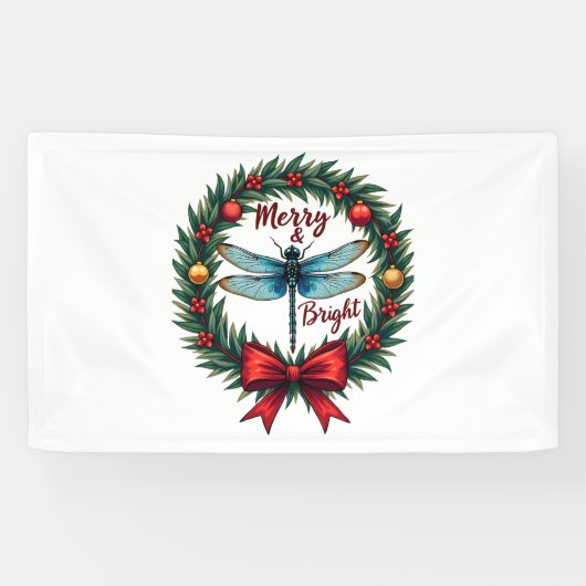 Holiday Wreath Dragonfly Spandoek (Horizontaal)