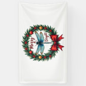 Holiday Wreath Dragonfly Spandoek (Verticaal)