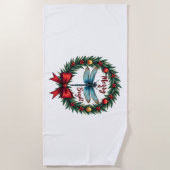 Holiday Wreath Dragonfly Strandlaken (Voorkant)