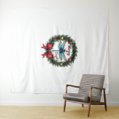 Holiday Wreath Dragonfly Wandkleed (In Situ (horizontaal))