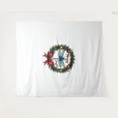 Holiday Wreath Dragonfly Wandkleed (Voorkant (horizontaal))