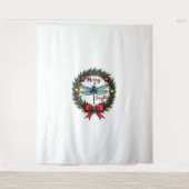 Holiday Wreath Dragonfly Wandkleed (Voorkant)