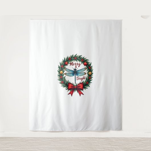 Holiday Wreath Dragonfly Wandkleed (Voorkant)