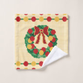 Holiday Wreath Knit Bad Handdoek (Wasdoekje)