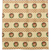 Holiday Wreath Knit Douchegordijn (Voorkant)