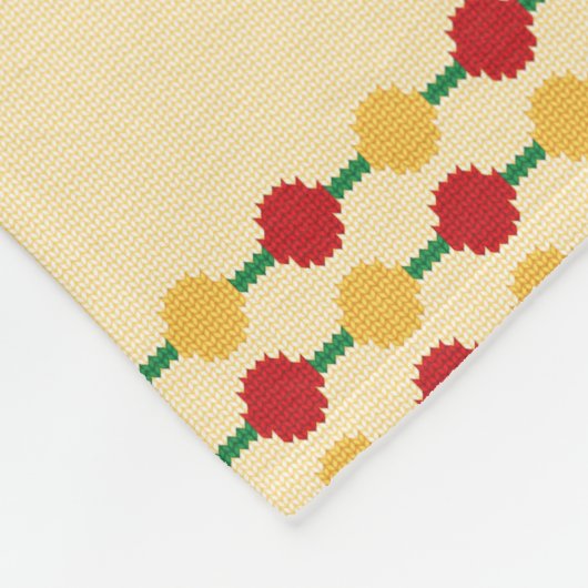 Holiday Wreath Knit Fleece Deken (Hoek)