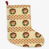 Holiday Wreath Knit Grote Kerstsok (Voorkant)