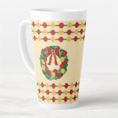 Holiday Wreath Knit Latte Mok (Linkerhoek)