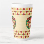 Holiday Wreath Knit Latte Mok (Voorkant)