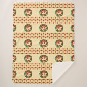 Holiday Wreath Knit Sherpa Deken (Voorkant)