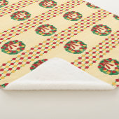 Holiday Wreath Knit Sherpa Deken (3/4)