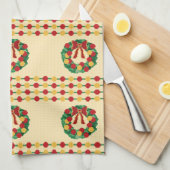 Holiday Wreath Knit Theedoek (Quarter Fold)