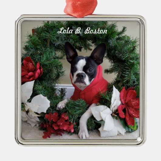 Holiday Wreath Lola B. Boston Ornament (Voorkant)