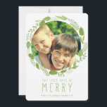 HOLIDAY WREATH | MODERNE HOLIDAIRE FOTO-KAART FEESTDAGENKAART<br><div class="desc">HOLIDAY WREATH | MODERNE HOLIDAIRE FOTO-KAART</div>
