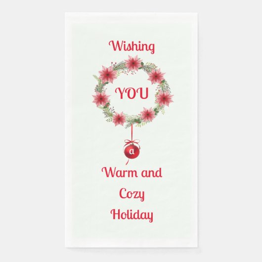 Holiday Wreath Paper Gastenhanddoek Servet (Voorkant)