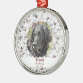 Holiday Wreath Pet Memorial Metalen Ornament (Links)