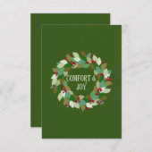 Holiday Wreath Red Berries en Leaves (Voorkant / Achterkant)