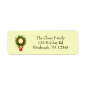 Holiday Wreath return address Etiket (Voorkant)