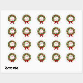 Holiday Wreath Ronde Sticker (Vel)