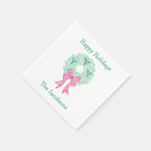 Holiday Wreath servetten van Sue Weidlich (Hoek)