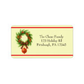 Holiday Wreath shipping Etiket (Voorkant)