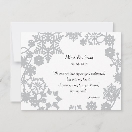 Holiday Wreath Silver RSVP Kaartje (Voorkant)