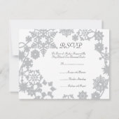 Holiday Wreath Silver RSVP Kaartje (Achterkant)