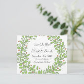 Holiday Wreath Sketched Save the Date Aankondigingskaart (Staand voorkant)