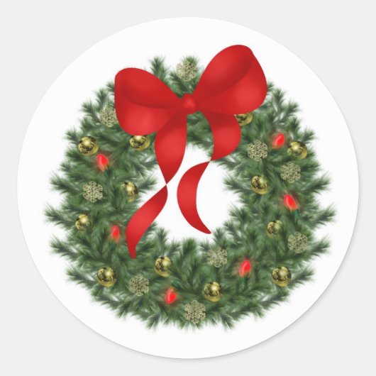 Holiday Wreath Sticker (Voorkant)