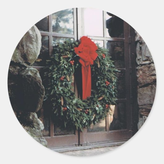 Holiday Wreath Sticker (Voorkant)
