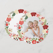 Holiday Wreath | Vakantieknopkaart Feestdagenkaart (Voorkant / Achterkant)